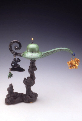 Artist: Adrian Saxe, Title: Hi-Fibre Kowabunga-Big-Wave Magic Lamp, 1997 - click for larger image