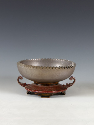 Artist: Adrian Saxe, Title: Untitled Mortar Bowl with Stand, 1981 - click for larger image