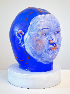 Artist: Akio Takamori, Title: Blue Woman, 2014 - click for larger image