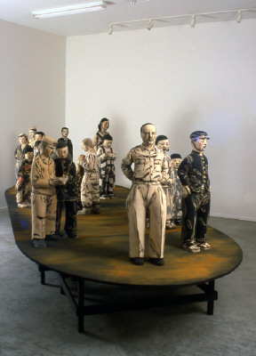 Artist: Akio Takamori, Title: Boat, 2001 Installation View - click for larger image
