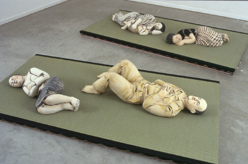 Artist: Akio Takamori, Title: Sleepers, Installation View, 2003 - click for larger image
