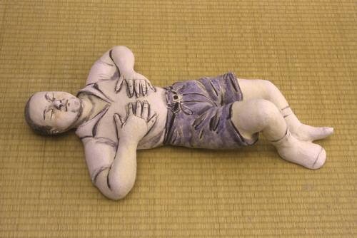 Artist: Akio Takamori, Title: Sleeping Boy, 2003 - click for larger image