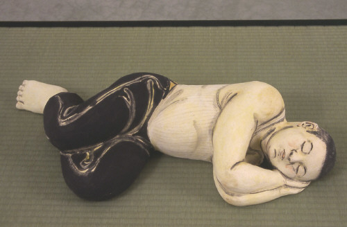 Artist: Akio Takamori, Title: Sleeping Boy in Black Pants, 2003 - click for larger image