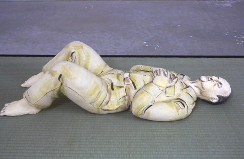 Artist: Akio Takamori, Title: Sleeping Old Soldier, 2003 - click for larger image