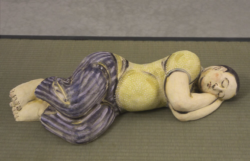 Artist: Akio Takamori, Title: Sleeping Pregnant Woman, 2003 - click for larger image