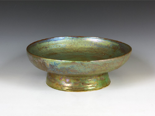 Artist: Beatrice Wood, Title: Blue Lustre Footed Bowl "Monet" - click for larger image
