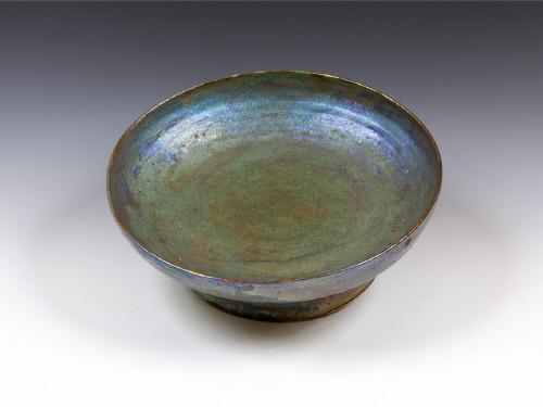 Artist: Beatrice Wood, Title: Blue Lustre Footed Bowl "Monet", c. 1982 - click for larger image