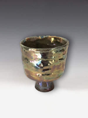 Artist: Beatrice Wood, Title: Bright Gold Lustre Footed Bowl, c. 1990 - click for larger image