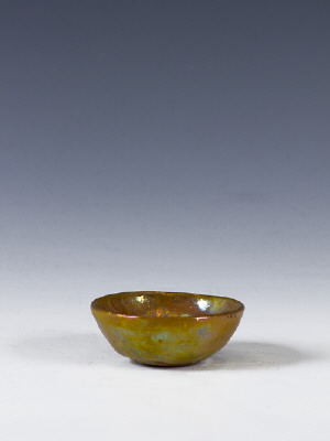Artist: Beatrice Wood, Title: Miniature Bright Gold Lustre Bowl, c. 1980 (enlarged) - click for larger image