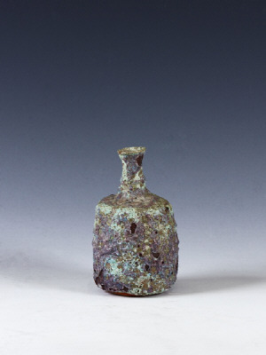 Artist: Beatrice Wood, Title: Small Lava Glazed Bottle, c. 1960 - click for larger image