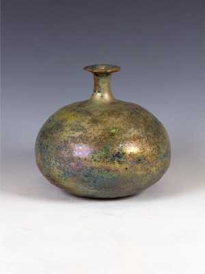 Artist: Beatrice Wood, Title: "Venetian Glass" Lustre Bottle, c. 1985 - click for larger image