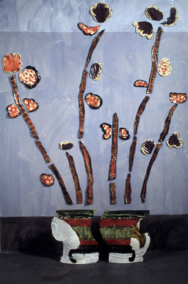 Artist: Betty Woodman, Title: Tiger Lilly Vases, 2001 - click for larger image