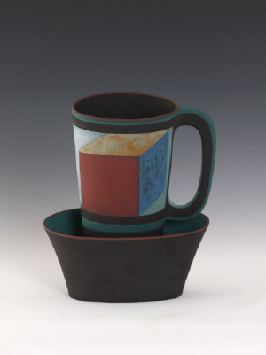 Artist: Elizabeth Fritsch, Title: Optical Cup and Saucer, 2002 - click for larger image