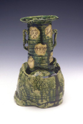 Artist: Goro Suzuki, Title: Oribe Flower Vase, 1999 - click for larger image