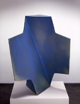 Artist: John Mason, Title: Cross, Blue with Green, 2004 - click for larger image