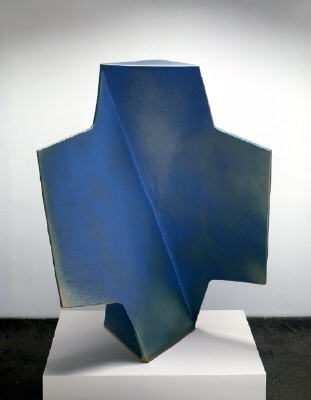 Artist: John Mason, Title: Cross, Blue with Green, 2004 - click for larger image