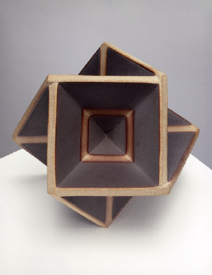 Artist: John Mason, Title: Square Hex 2, Charcoal with Tracers, 2004 - click for larger image