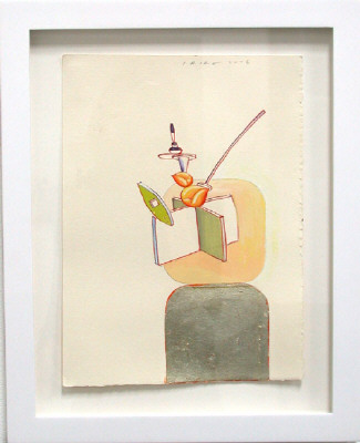 Artist: Peter Shire, Title: Peach Teapot Drawing, 2006 - click for larger image