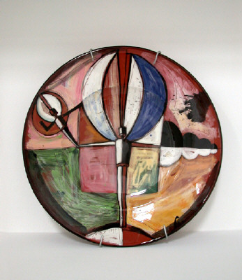 Artist: Peter Shire, Title: Winged Victory Series Plate, 1999 - click for larger image