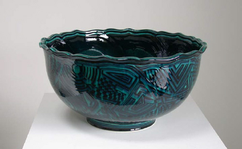 Artist: Ralph Bacerra, Title: Untitled Turquoise Bowl, 2006 - click for larger image