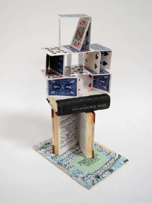Artist: Richard Shaw, Title: Blue House of Cards with Music, 2009 - click for larger image