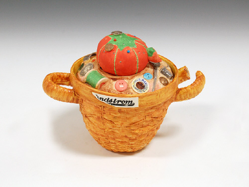 Artist: Richard Shaw, Title: Sewing Basket Teapot, 2005 - click for larger image