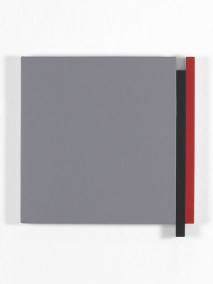 Artist: Scot Heywood, Title: Double Edge Gray, Black, Red, 2011  - click for larger image