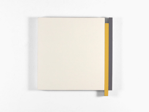 Artist: Scot Heywood, Title: Double Edge White, Yellow, Gray, 2008 - click for larger image