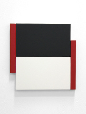 Artist: Scot Heywood, Title: Poles Black, White, Red, 2012 - click for larger image
