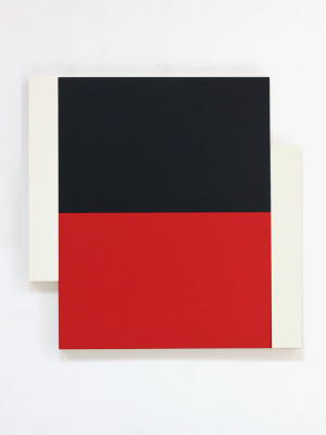 Artist: Scot Heywood, Title: Poles White, Black, Red, 2012 - click for larger image