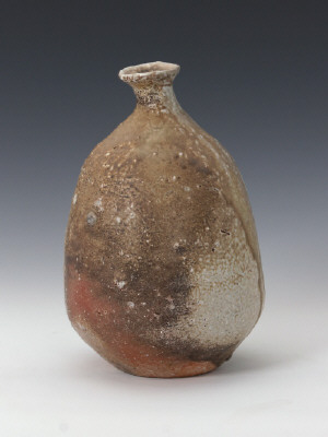 Artist: Sugimoto Sadamitsu, Title: Shigaraki Flower Vase (view 2), N.D. - click for larger image