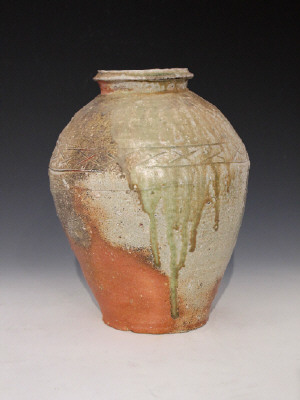 Artist: Sugimoto Sadamitsu, Title: Shigaraki Jar (view 1), N.D. - click for larger image