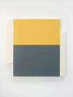 Scot Heywood - Two Poles, Yellow, Grey, White, 2011